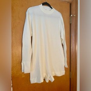 Long sleeve knit short jumpsuit